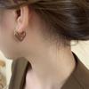 2023 Coffee Heart Earrings: High-End Niche Design, Light Luxury Studs for Women