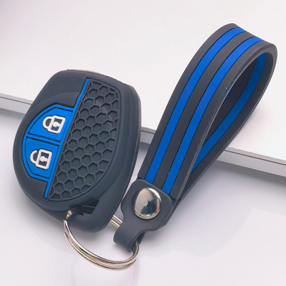 Anti Slip Car Key Protector for Suzuki Swift Alto Jimny SX4 Vitara Ignis Celerio Dzire with Keychain Honeycomb Texture Anti Scratch Key Fob Protector чёрный
