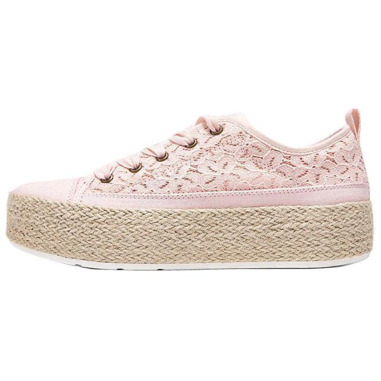 Skechers Bobs Comfortable Versatile Low-Top Canvas Shoes Women sneakers Pink 114008-BLSH 35