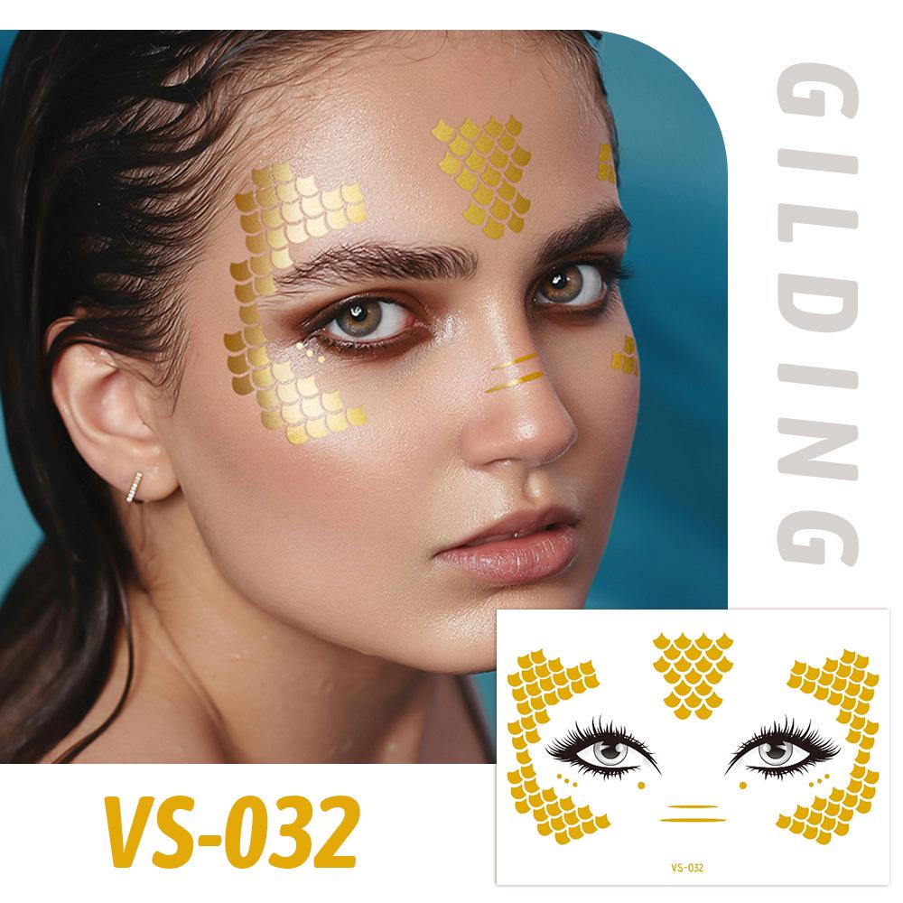 Trendy European Music Festival Waterproof Face Tattoos & Freckle Stickers