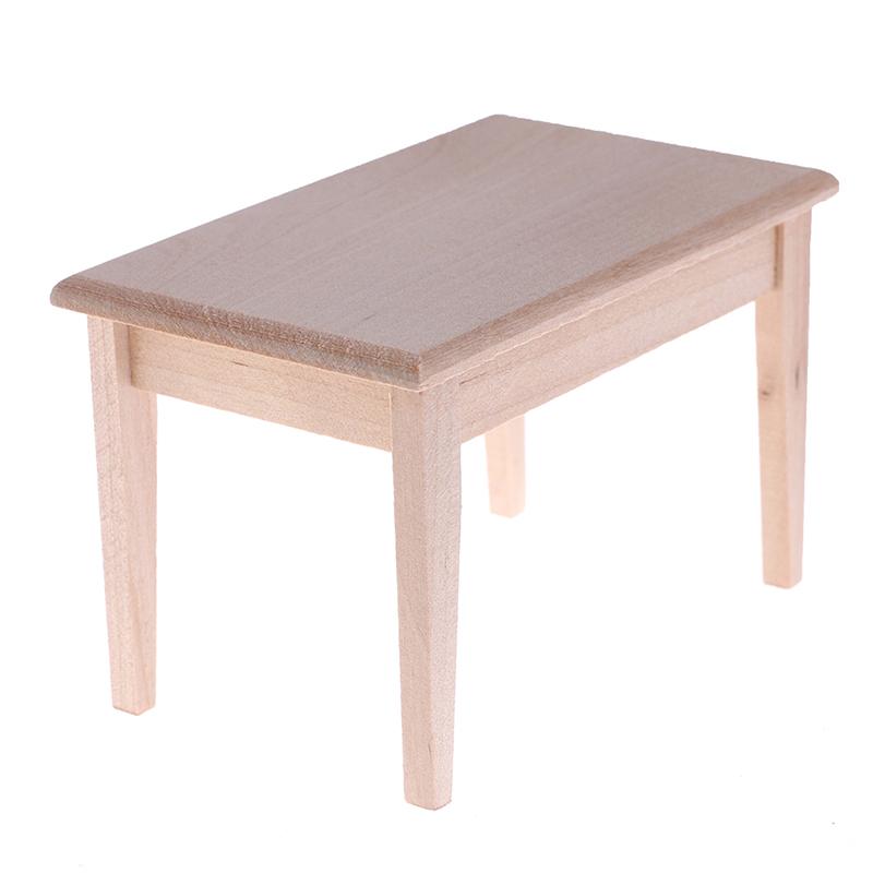 1Set Dining Table Chair Model 1:12 Dollhouse Mini Wooden Furniture Toy Set