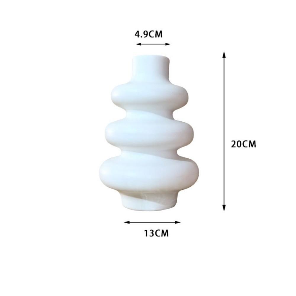 Decorative Plastic White Vase Simple Home Desktop Ornaments New Nordic Flower Vase  Table Decor