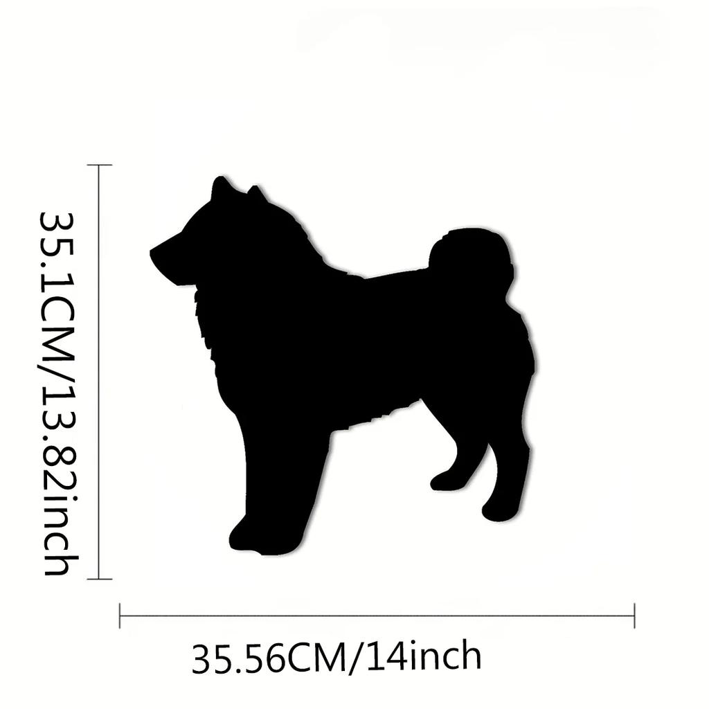 Panneau Mural Métallique Shiba Inu – Silhouette de Chien, Décoration Murale Élégante, et Décor Métallique pour Mur