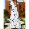 Rochie de damă cu decolteu în V, modă europeană și americană