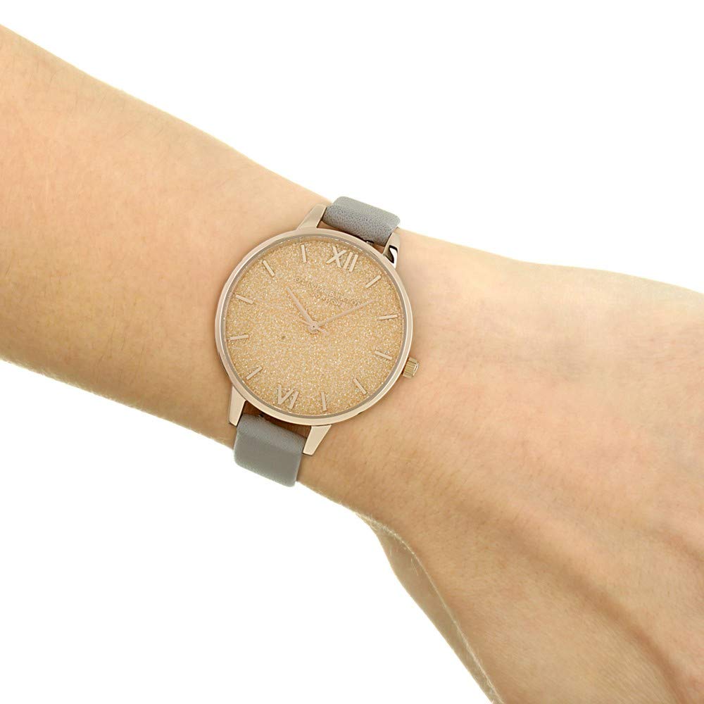 Olivia Burton Grey Lilac Pale Rose Gold Watch OB16GD45 34mm & Women's [Used]