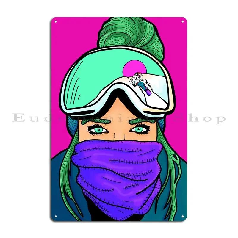 Pop Snowboarder Metal Sign Cinema Sign Plaques Living Room Customized Tin Sign Poster 20X30CM