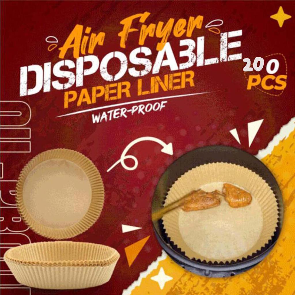 200PCS Fryer Pad Paper Food Baking Paper High Temperature Resistant Fryer