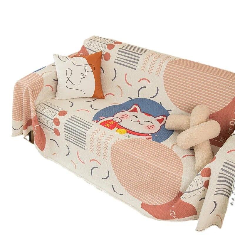 Nordic Tassel Sofa Throw Blankets Large Soft Outdoor Camping Picnic Beach Towel Leisure Relax Four Season Travel Rug