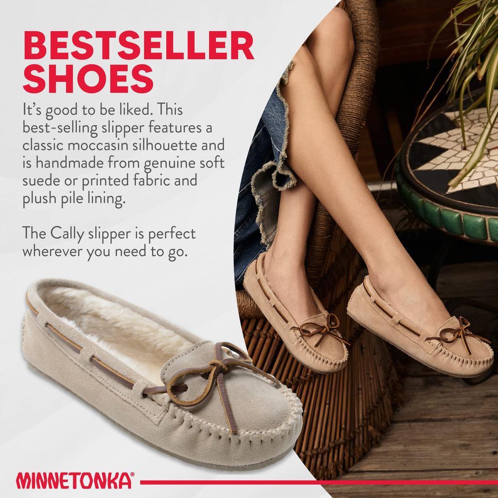 Minnetonka Cally Stone cm Women's Moccasin, 22.0