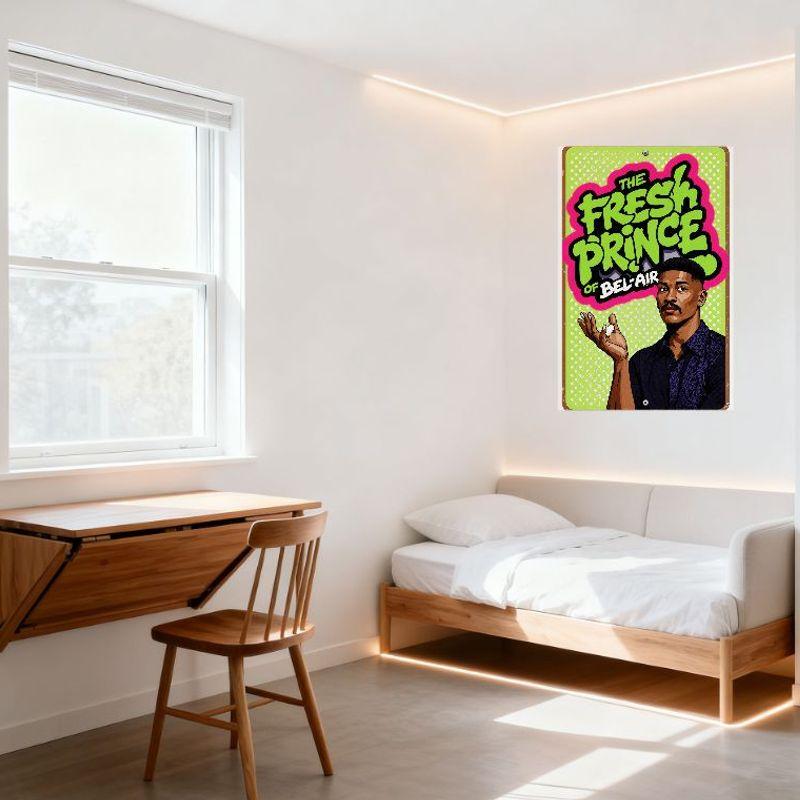 The Fresh Prince of Bel-Air Vintage Tin Sign Pop Art Retro Wall Decor for Home Bar Man Cave 90s TV Fans
