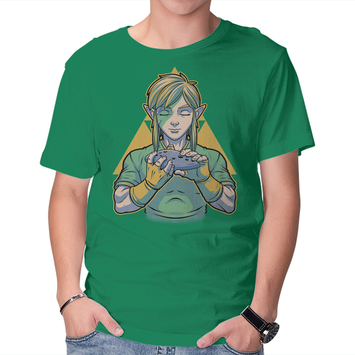 Unisex Crew Neck T-Shirt Glam Rock Elf Graphic Short Sleeve Casual Tee XXL