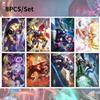 8pcs Legends Mobile  Poster Copperplate Paper Home Collection Decoration Fans