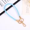 Trendy 6mm Leather Cord Keychain: Fashionable Wrist Strap Mobile Phone Lanyard
