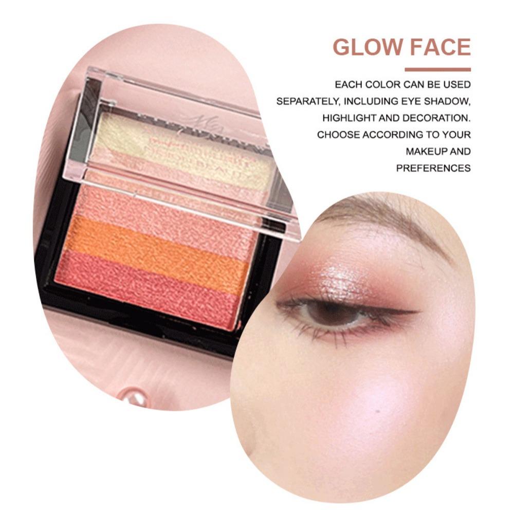 Misiou Beauty Five -colored Stripes Do Not Faint Eye Shadow Five -color Pearl Light High Glitter Colorful Eye Shadow Plate
