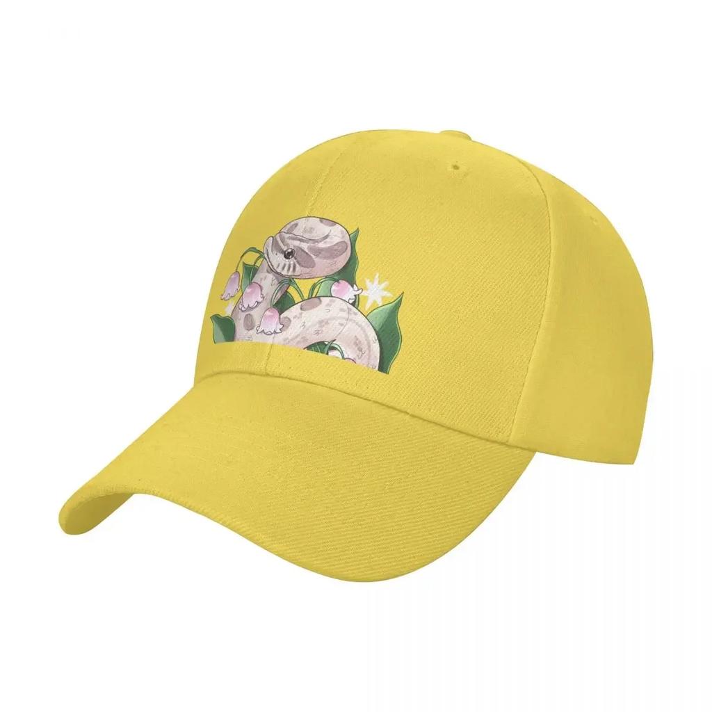 Lavender Hognose Snake with Lily of the Valley Baseball Cap Beach Outing custom Hat party Hat Hats For Women Unisexs