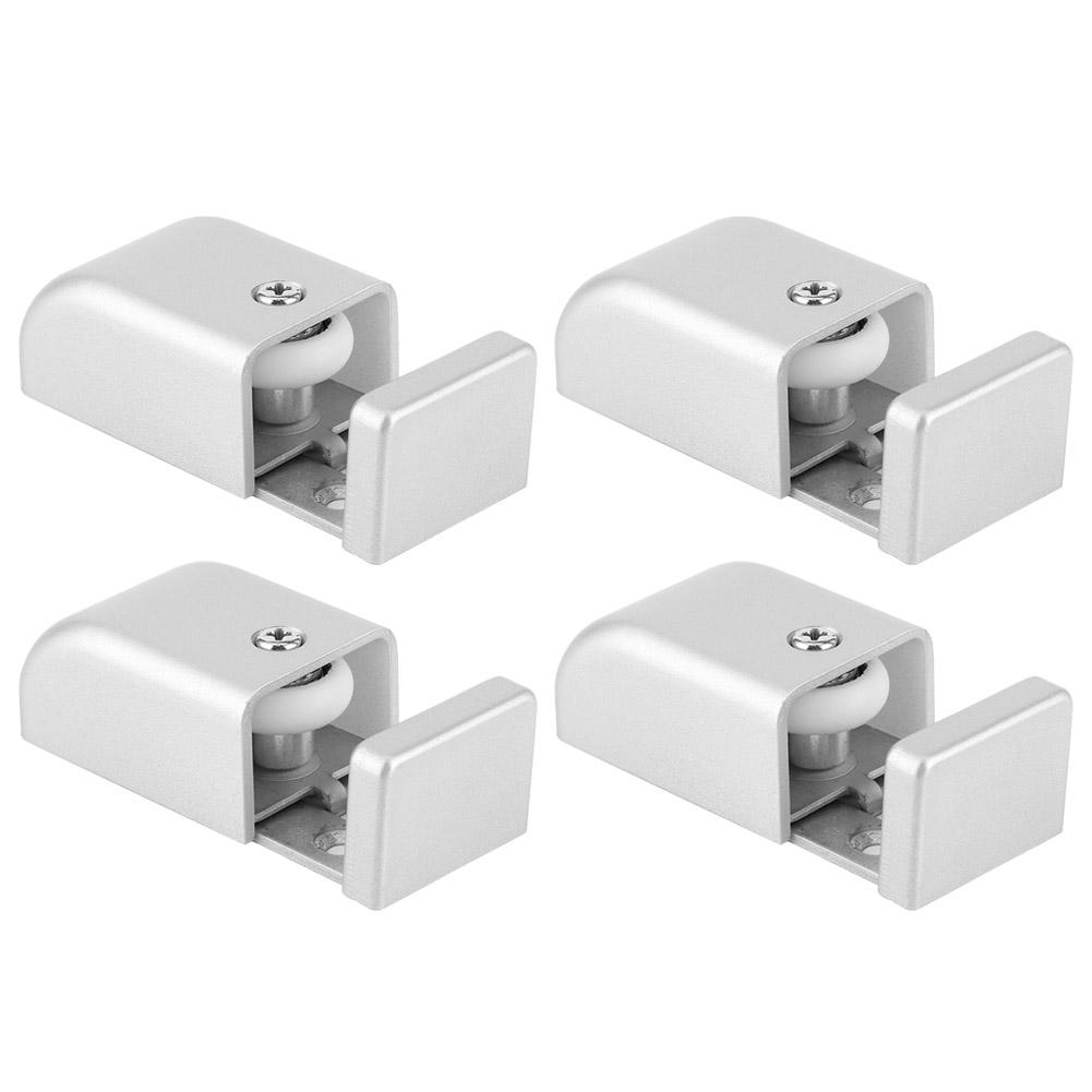 4Pcs Adjustable Sliding Door Stopper Roller Guide Hardware Accessory for Automatic Door
