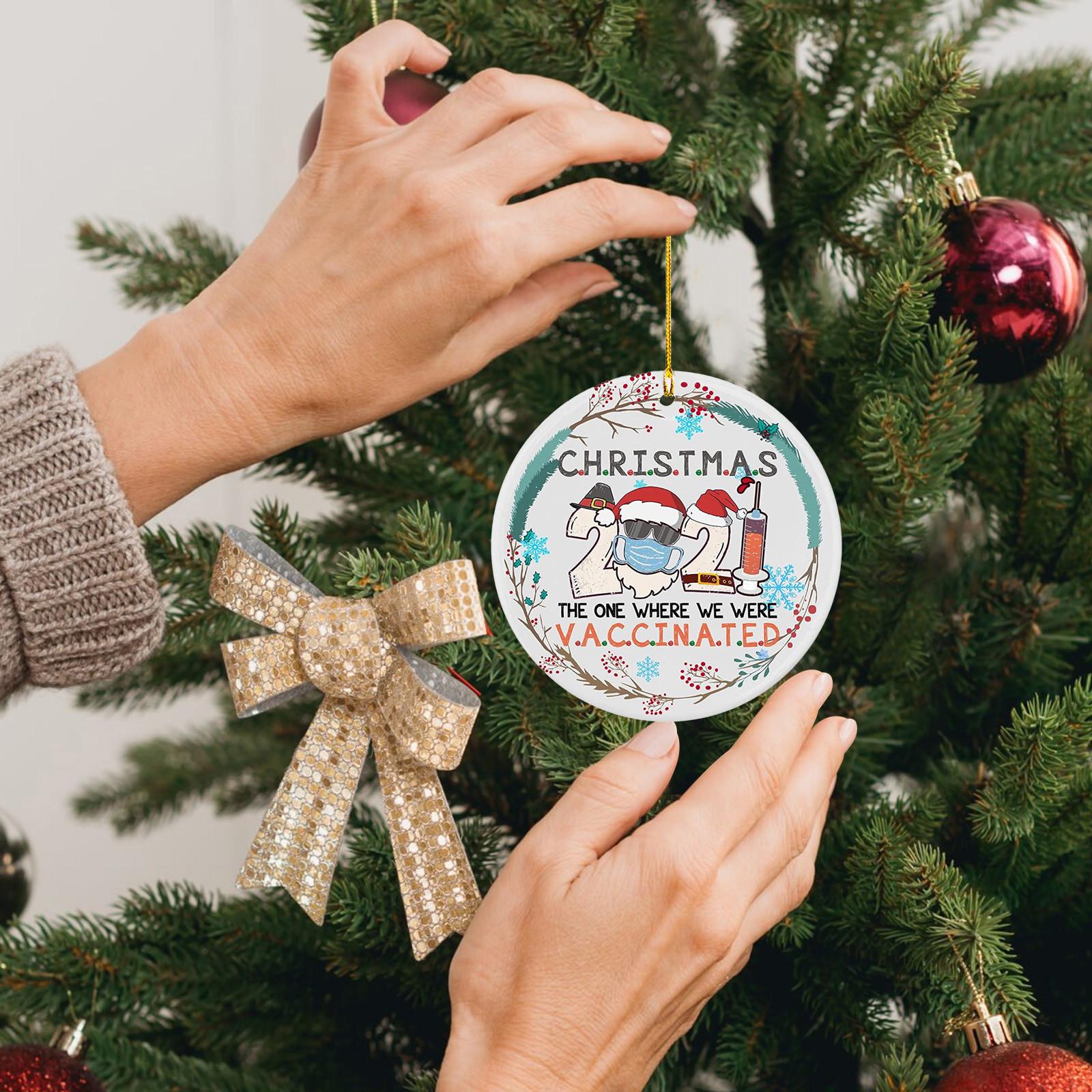 

Никитас Рождественская елка круглый деревянный подвесной знак Рождественская атмосфера украшение кулон, подвесные украшения для рождественского украшения