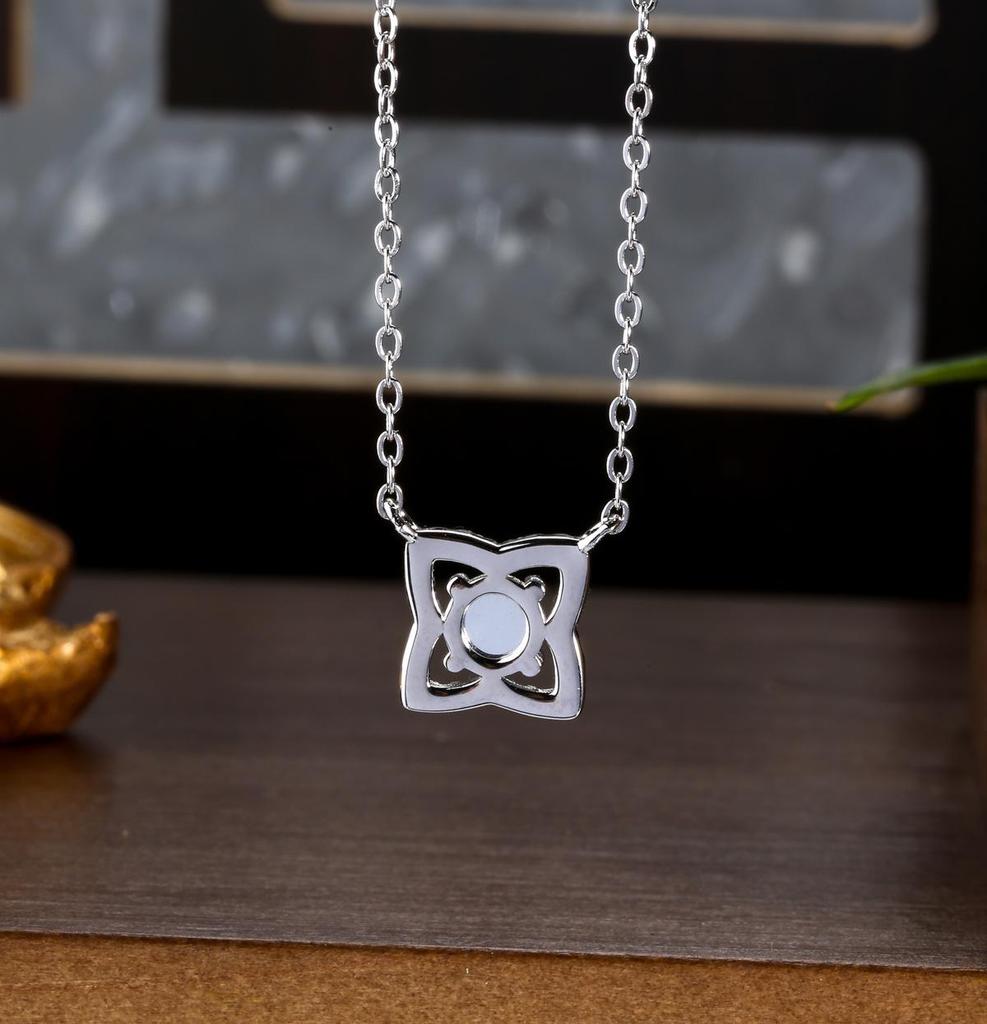 Burmese Blue Water Jade Gourd Pendant Necklace with S925 Silver - Chinese Style for Women