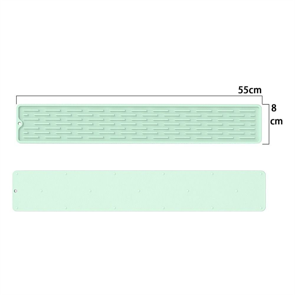 Foldable Silicone Kitchen Faucet Mat Sink Sponge Drain Rack Mat Faucet Splash Catcher Bathroom Countertop Protector Long Mat