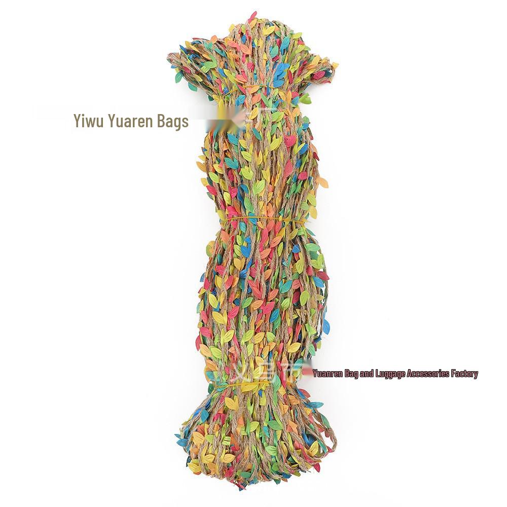 DIY Green Leaf Jute Rope Vine for Kindergarten Craft and Eco-Friendly Decor