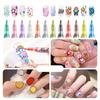 12 Color Quick Dry Nail Art Pens Fine Tip for Precise Drawing Not Require Lamp Water Based Safe for DIY Manicures