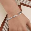 Angel Wings Baby Footprint Engraved Bracelet - Perfect Gift for Mom