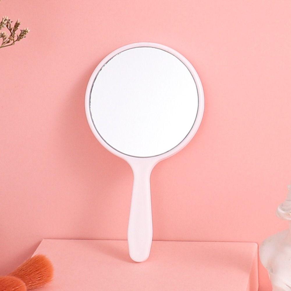 Handheld Round Handheld Mirror Small Portable Mirror Cute Makeup Mirror  Home