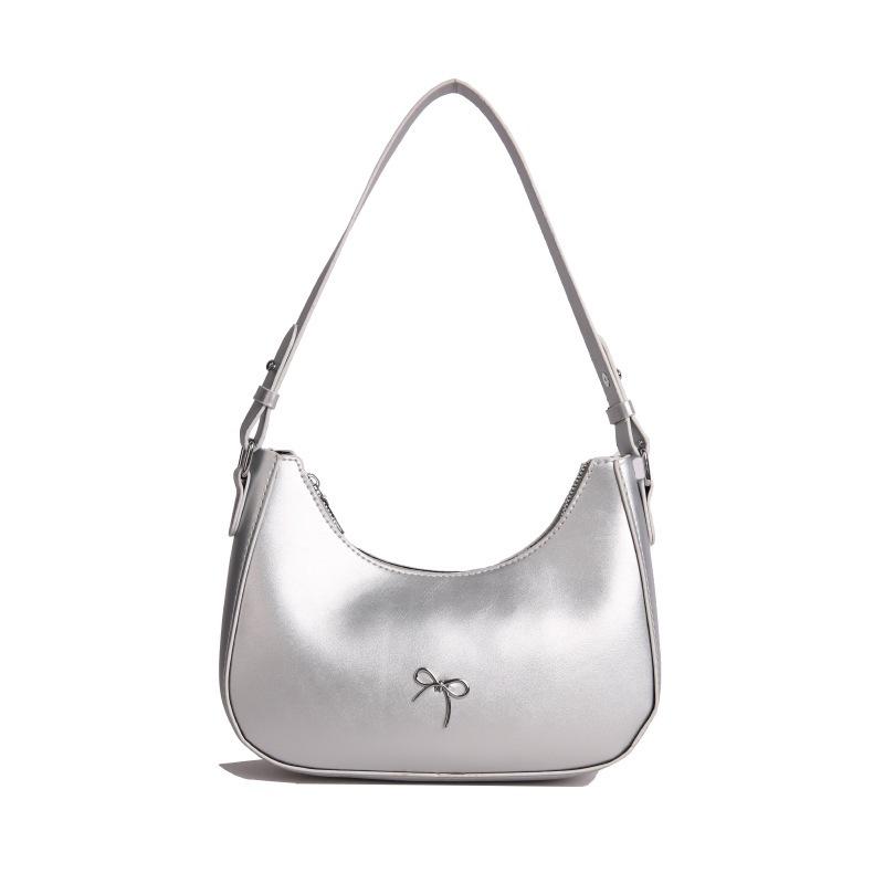 Summer new simple shoulder bag niche design fashion casual shoulder crescent bag tide