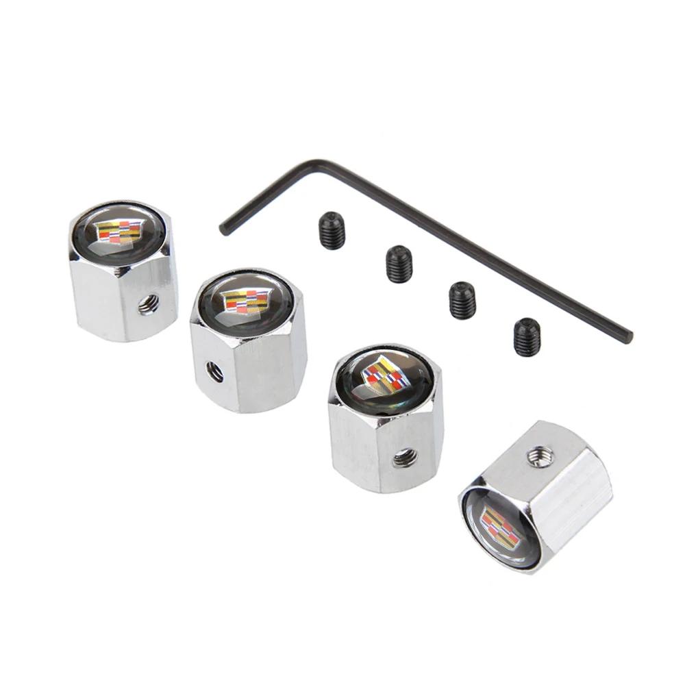 Anti-theft Car Tire Valve Stem Caps Cover Accessories for Cadillac Seville XT4 Deville CT4 SLR STS EXT CTS SRX Escalade CT5