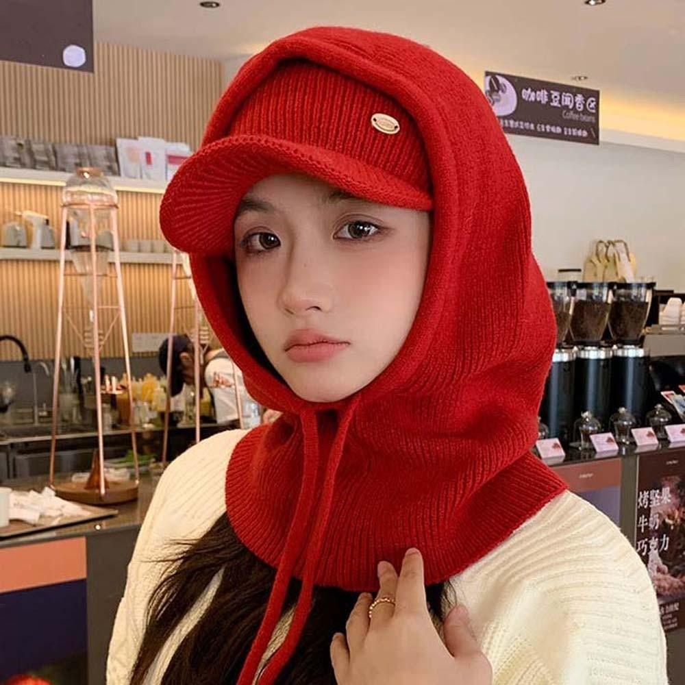 Soft Knit Balaclava Hat Thickened Thermal Scarf Cap Hooded Neck Warmer Cycling