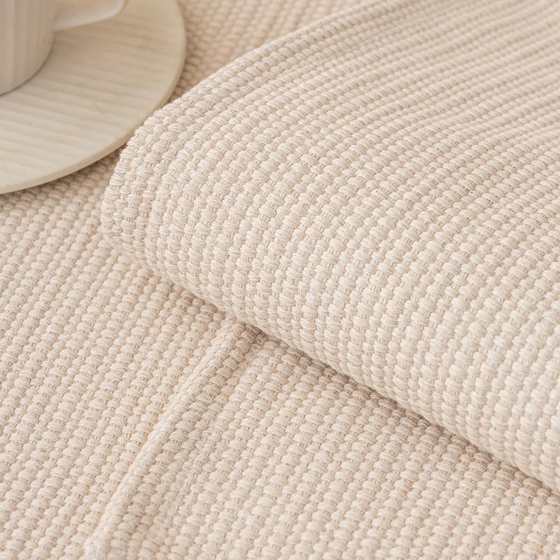 Cotton Sofa Cushion Four Seasons Universal Non-Slip Coarse Cloth Cushion Solid Color Fabric Craft Simple Sofa Cover Cover Cloth