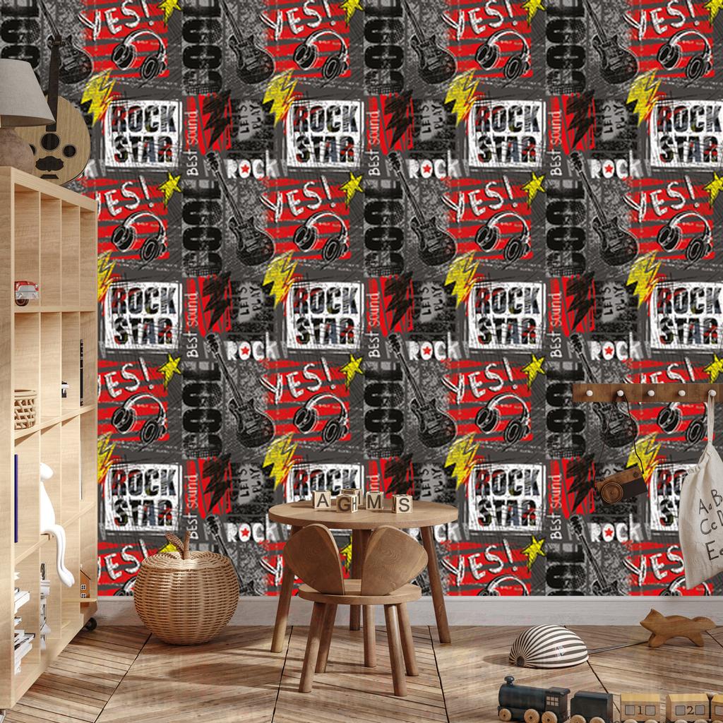 Graffiti pattern wallpaper for living room and bedroom 50x1000