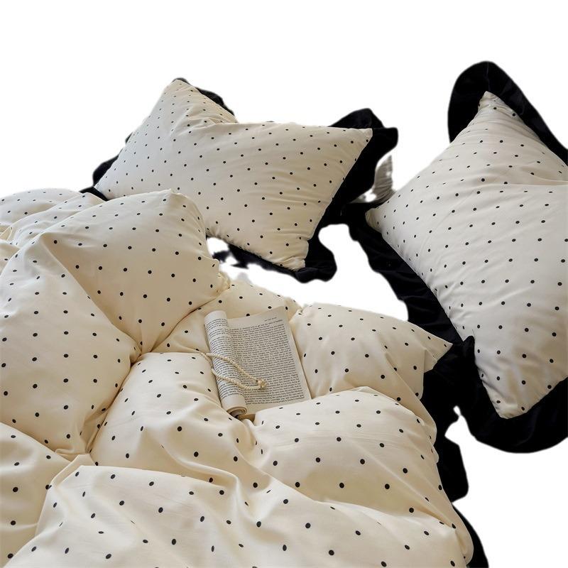 Skin-Friendly French Summer Bed 4Pcs Set, Super Soft Quilt Cover, Mattress Sheet Direct Sales