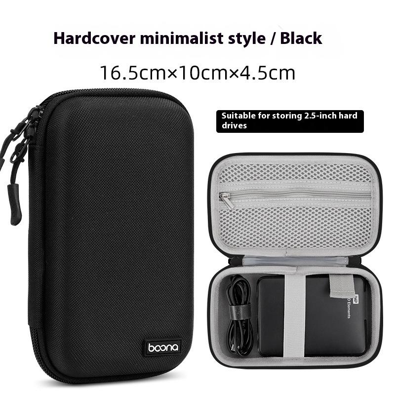 

Compatible with 2.5-inch Portable Hard Drive Storage Bag, Power Bank and Earphone Storage Bag, Black/gray