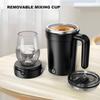 Magnetic Auto Stirring Cup Coffee Protein Shakes Electric Mixer Food Grade Stainless Steel Mixing Mug Detachable Base