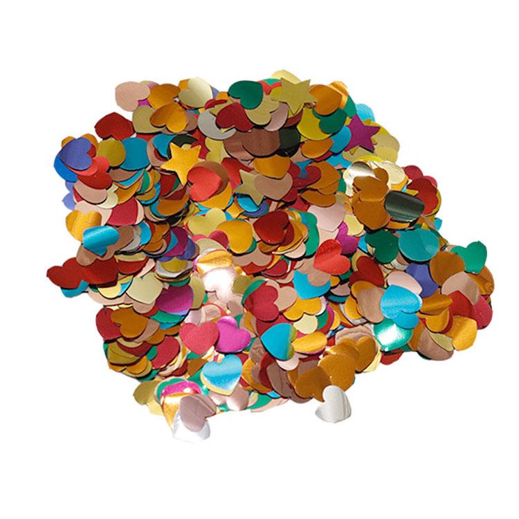 Heart-Shaped Transparent Latex Balloon with Star Sequin Confetti