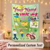 Custom Personalized Tapestry,Bibi Blocksberg Print Custom Name Text Wall Art Hanging for Bedroom