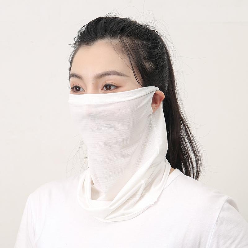 Mască de protecție solară de vară pentru gât, protecție UV, acoperire pentru față, protecție solară pentru față, exterior, confortabilă, culoare uni, pălării de protecție solară pentru ciclism