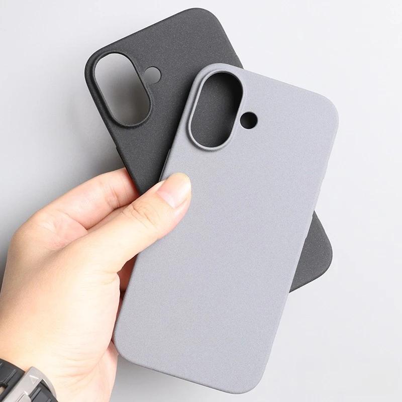 For IPhone 17 Pro Max Sandstone Soft TPU Phone Case For Iphone 17 Air 17Promax Ultra-Thin Matte Silicone Lens Protection Cover