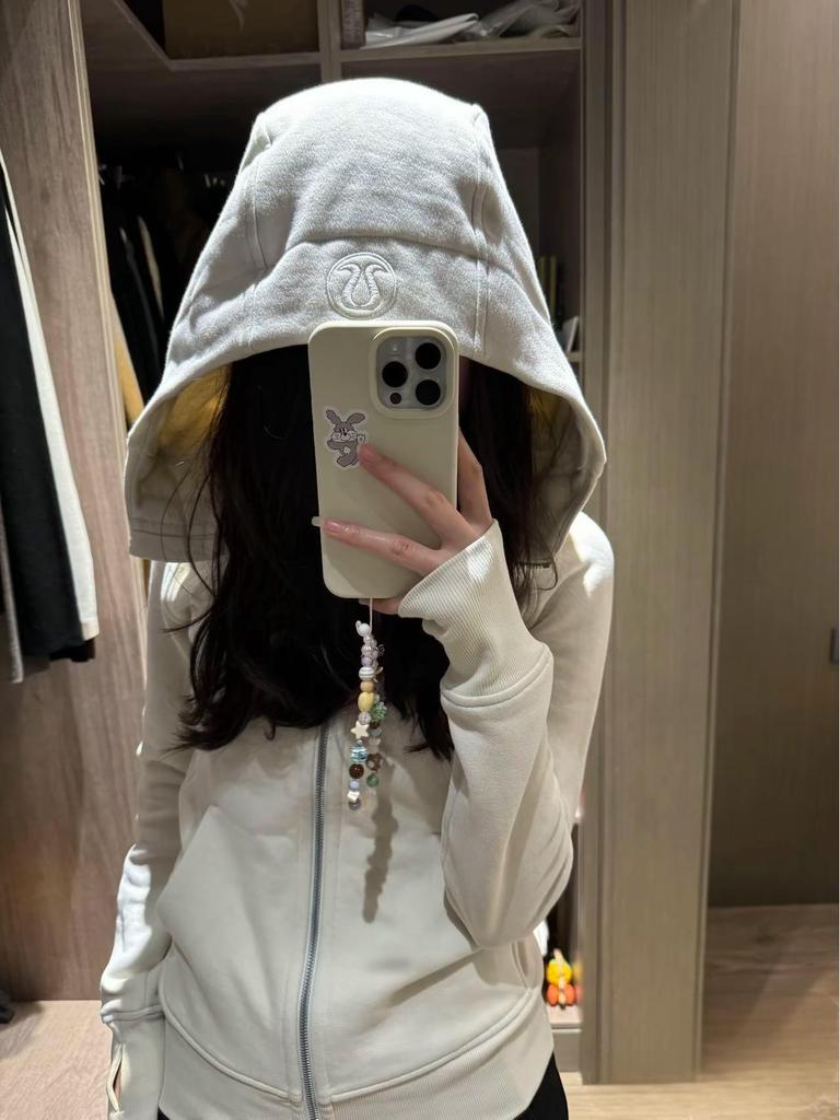 Sweat à capuche zippé intégral Lulu Original pour femme - Coupe ajustée - Veste de sport décontractée pour le yoga