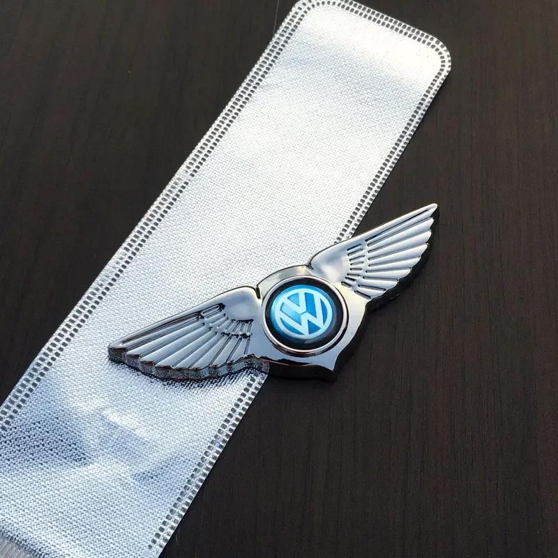 

For VOLKSWAGEN VW Metal Wings Car Front Grille Badge Rear Trunk Emblem Sticker For Volkswagen Polo Golf Jetta Beetle Tiguan Tour