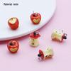 Colorful 3D Apple Core Keychain: Heart-Shaped Fruit Toy Pendant, DIY Handmade Jewelry Accessory
