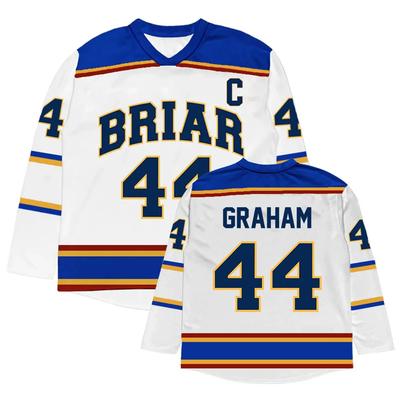 Camiseta Manga Larga Hombre Mujer Fuera del Campus Briar University Jersey de Hockey Graham 44 22 DI LAURENTIS 66 Tucker46 Diseño Estampado Camiseta