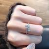 New Vintage 100% Pure 925 Sterling Silver Aaa Zircconia Water Drop Ring For Women Luxury Wedding Jewelry Adjustable Opening