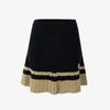Rick Cable Color Block Knit Skirt (Black)