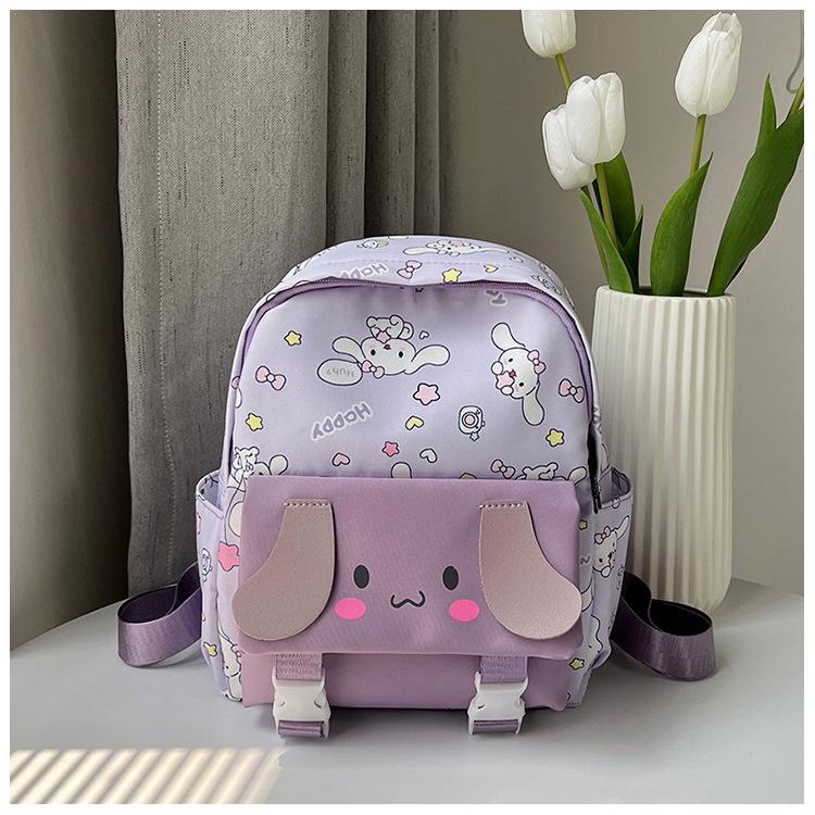 

2025 new children s schoolbag cartoon cute print large capacity primary school students leisure burden reduction backpack фіолетовий