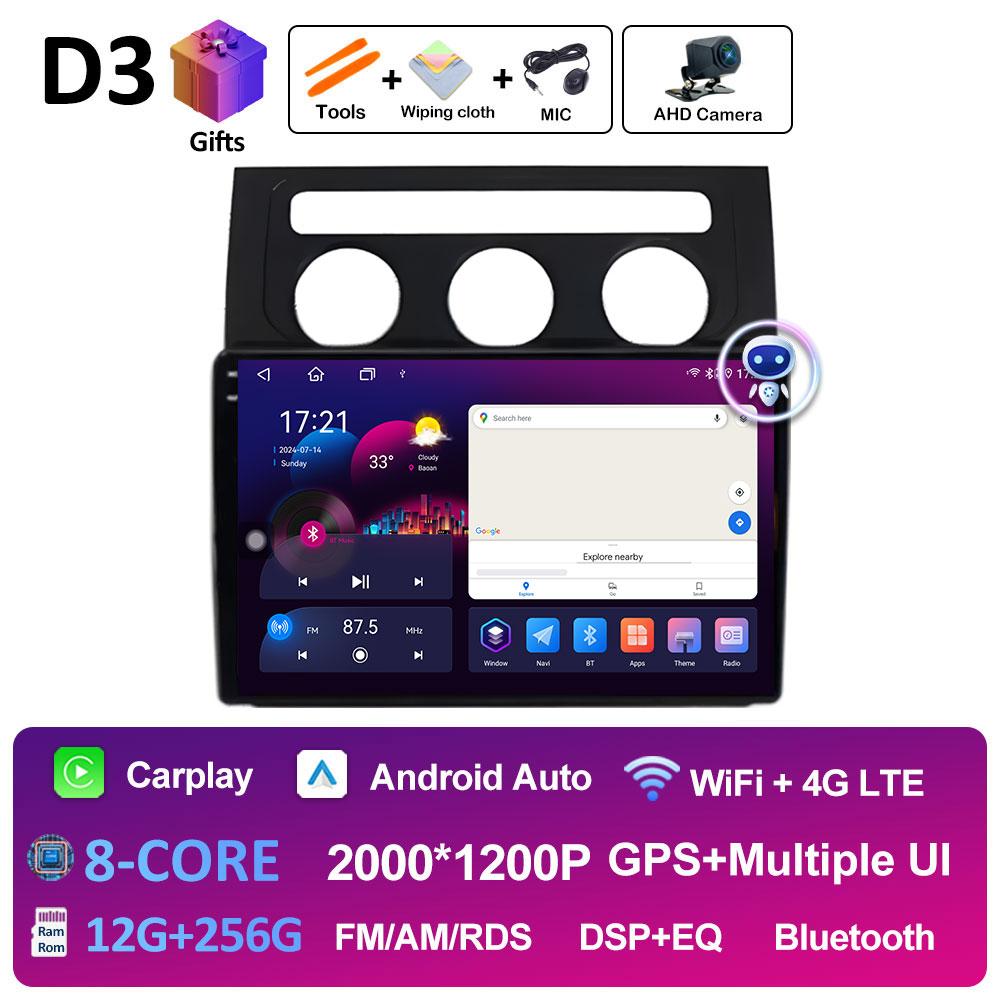 Navigation GPS Wireless Carplay For Volkswagen VW Touran 1 2003 2004 2005 - 2010 Autoradio Cooling Fan DSP Stereo Accessories BT