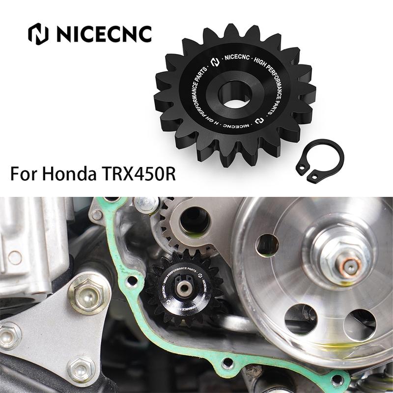 Quad Oil Pump Drive Gear For HONDA TRX 450R TRX450ER Aluminum Alloy 15133-MEB-670 Oil Flow Rate Cooling Effect Improving