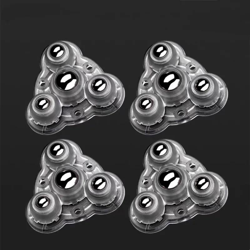 Neues 4-teiliges selbstklebendes Typ Mute Ball Universalrad 300 kg 4 Kugeln Möbelrollen Räder Edelstahlrad 360° Drehung