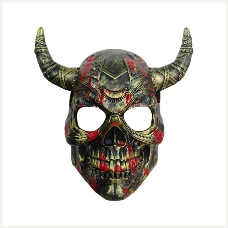 Maschera Demoni Spaventosi Maschera Integrale Maschera con Corna da Diavolo Maschera da Festa Maschere di Carnevale